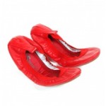 Yosi Samra Classic Leather Ballet Flat Cherry avail on dealuxe.ca